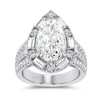 14K 6.60CT Certified Lab Grown Engagement Ring