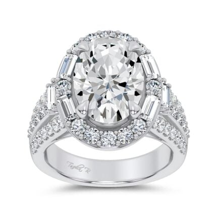 14K 6.55CT Certified Lab Grown Engagement Ring