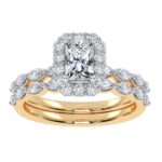 10K Yellow Gold 1.25CT Radiant Cut Diamond Bridal Set