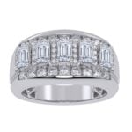 14K White Gold 3.50CT Certified Lab Grown Mens Band