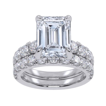 14K 5.04CT Certified Lab Grown Diamond Bridal Set