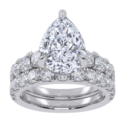 14K 5.04CT Certified Lab Grown Diamond Bridal Set