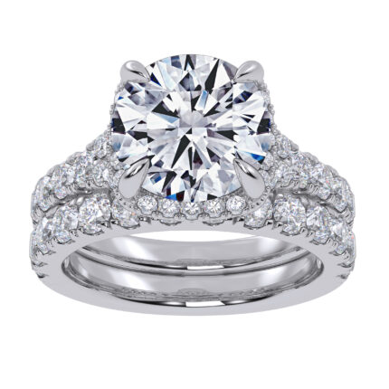 14K 4.53CT Certified Lab Grown Diamond Bridal Set