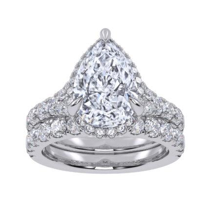14K 4.53CT Certified Lab Grown Diamond Bridal Set