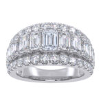 14K White Gold 4.00CT Certified Lab Grown Mens Band