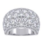 6ct Lab Grown Diamond Cluster Dome Band in 14K White Gold