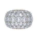 6ct Lab Grown Diamond Pave Dome Band in 14K White Gold