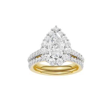 14K 2.50CT Certified Lab Grown Diamond Bridal Set