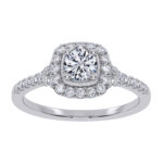 10K White Gold 0.50 CT Certified Lab-Grown Round Diamond Ring