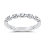 14K White Gold 0.25CT Certified Lab Grown Fancy Band