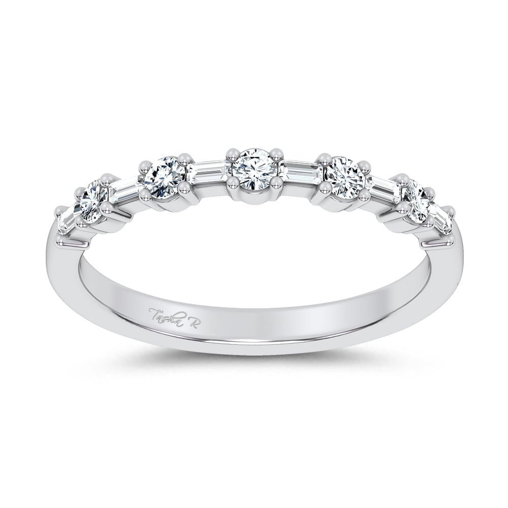 14K White Gold 0.25CT Certified Lab Grown Fancy Band - Image 1