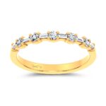 14K Yellow Gold 0.25CT Certified Lab Grown Fancy Band