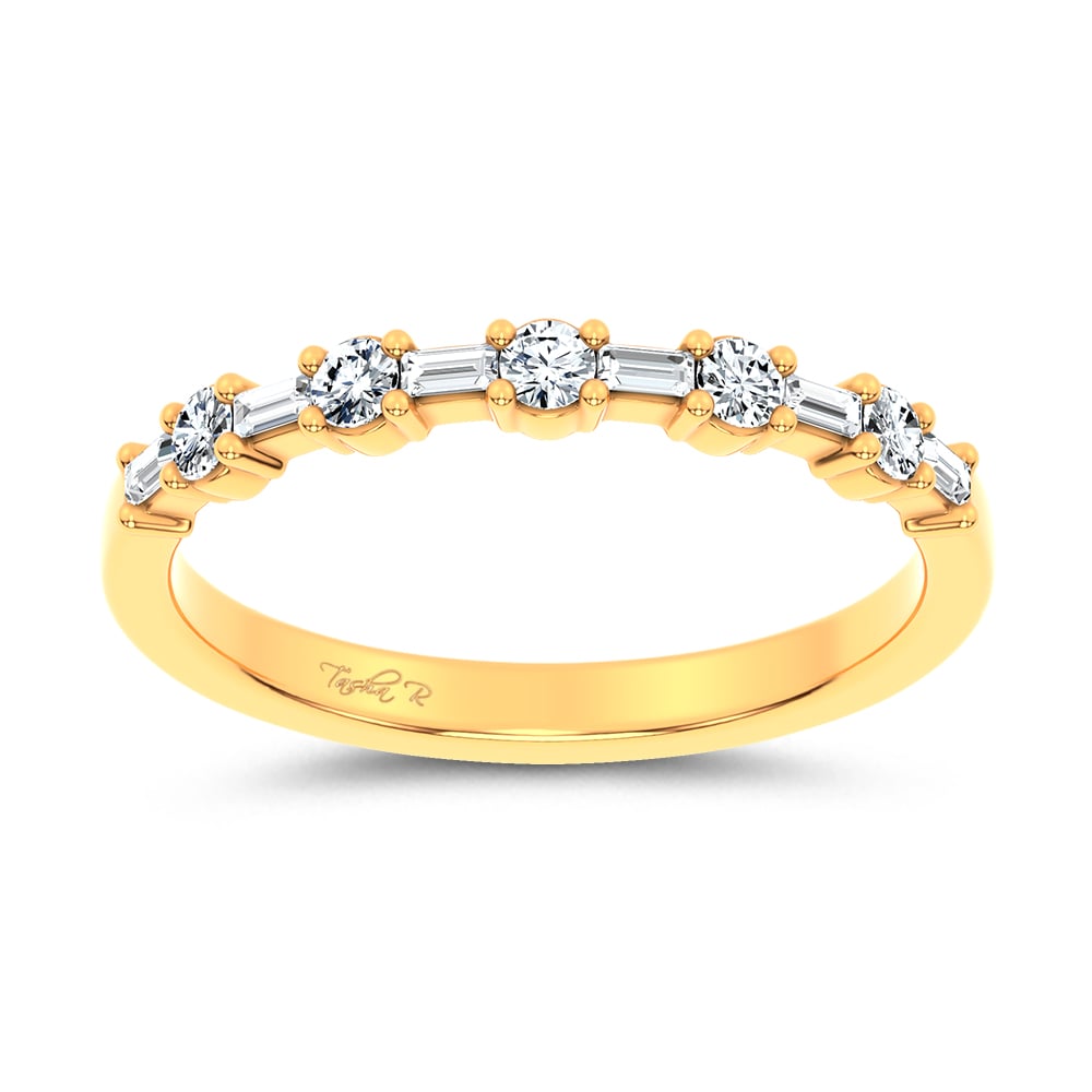 14K Yellow Gold 0.25CT Certified Lab Grown Fancy Band - Image 1