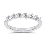 14K White Gold 0.25CT Certified Lab Grown Fancy Band
