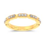 14K Yellow Gold 0.25CT Certified Lab Grown Fancy Band