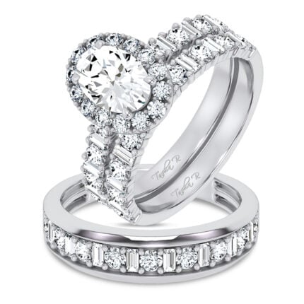14K 3.00CT Certified Lab Grown TRIO SET