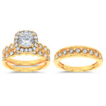 2.76ct Lab Grown Diamond Trio Wedding Set in 14K Yellow Gold - Image 2
