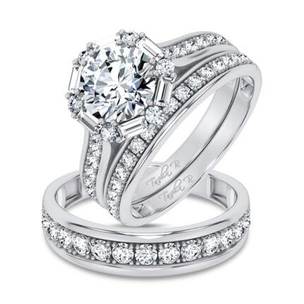 14K 2.93CT Certified Lab Grown TRIO SET
