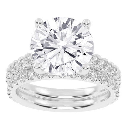 10K 5.00CT Certified Lab Grown Diamond Bridal Set