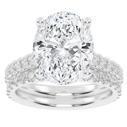 10K 5.00CT Certified Lab Grown DIAMOND BRIDAL SET