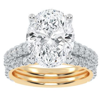 10K 5.00CT Certified Lab Grown DIAMOND BRIDAL SET