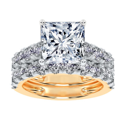 10K 5.00CT Certified Lab Grown DIAMOND BRIDAL SET