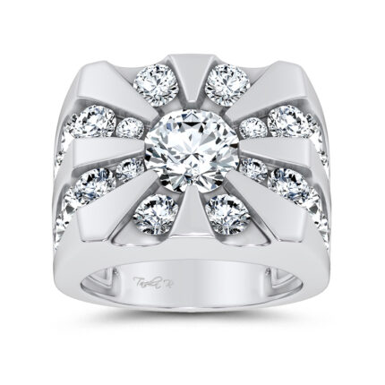 14k 7.00CT Certified Lab Grown Mens Ring