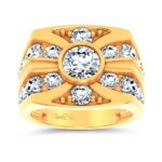 14K Yellow Gold 4.75CT Certified Lab Grown Mens Ring