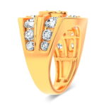 14K Yellow Gold 4.75CT Certified Lab Grown Mens Ring - Image 2