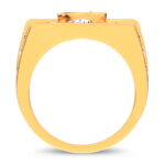 14K Yellow Gold 4.75CT Certified Lab Grown Mens Ring - Image 3