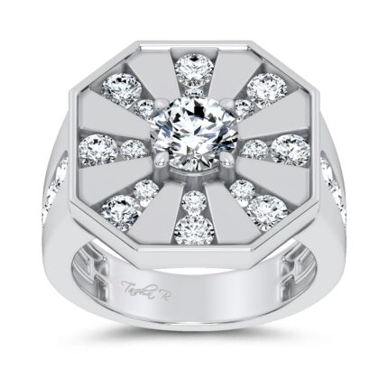 14k 3.00CT Certified Lab Grown Mens Ring