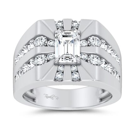 14k 3.00CT Certified Lab Grown Mens Ring