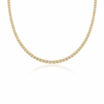 12 CT. T.W. Diamond Tennis Necklace in 14K Yellow Gold 17″