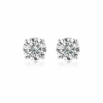 3/4 Ct. T.W. Round Diamond Solitaire Stud Earrings In 14K White Gold - Image 2