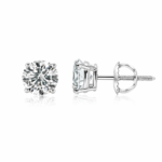 3/4 Ct. T.W. Round Diamond Solitaire Stud Earrings In 14K White Gold