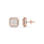 Mens Diamond Earrings Set in 10K Gold - Image 4