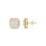 Mens Diamond Earrings Set in 10K Gold - Image 2