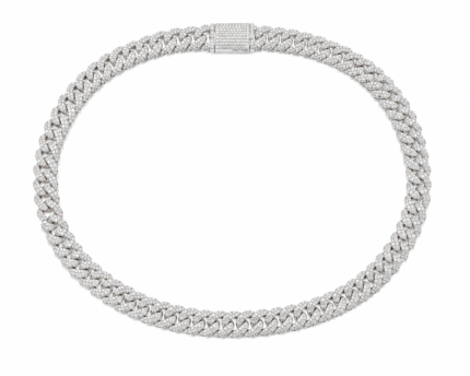 22" Mens Stainless Steel Miami Cuban Necklace Set with 18CT of Diamonds