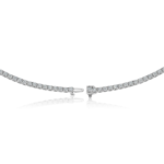 9 CT. T.W. Diamond Tennis Necklace in 14K White Gold 17″ - Image 2