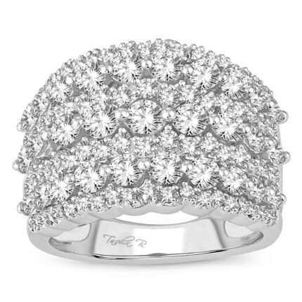 2ct SI Natural Diamond Fashion Ring in 14K White Gold