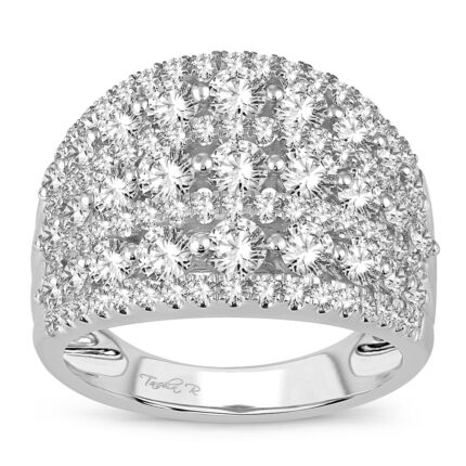 2ct SI Natural Diamond Fashion Ring in 14K White Gold