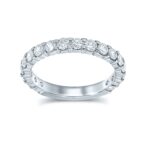 0.25ct Natural Diamond Wedding Band in 14K White Gold