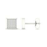 Women's 0.15ct Natural Diamond Earrings in 10K White Gold