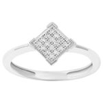 0.08ct Natural Diamond Fashion Ring in 10K White Gold