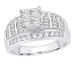 1.50ct SI Princess Diamond Bridal Set in 14K White Gold