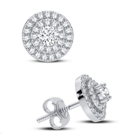 Women's 0.50ct Natural Diamond Earrings in 14K White Gold