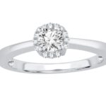 0.46ct Natural Diamond Engagement Ring in 14K White Gold