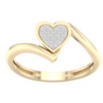 0.06ct Natural Diamond Fashion Ring in 10K Yellow Gold
