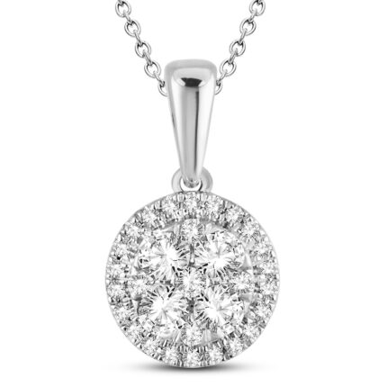 0.50ct Natural Diamond Pendant in 14K White Gold