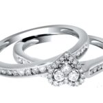 0.50ct Heart Diamond Bridal Set in 14K White Gold
